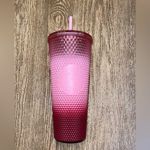Starbucks Venti Pink & Maroon Studded Tumbler